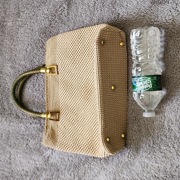 Woman hand bag tote woven style vintage retro - Picture 7 of 8